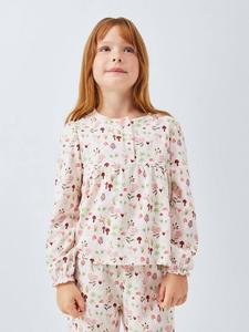 Детский пижамный комплект с цветочным грибным принтом John Lewis, Natural