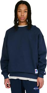 Мужская толстовка Champion с длинным рукавом, хлопковая, производства США, свободного кроя, с логотипом One Point, круглым вырезом, в спортивном стиле, темно-синий