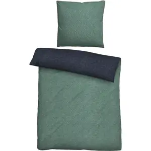 Двустороннее постельное белье Biberna «Hermal», изготовлено из мягкой, комфортно теплой фланели (бобра) с меланжевым эффектом, изготовлено из 100% хлопка, сертифицировано STANDARD 100 от OEKO-TEX, сделано в Германии, цвет schilf