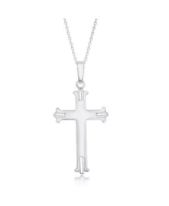 Ожерелье с крестом из стерлингового серебра Simona, silver