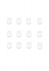 Набор стаканов для питья ребристые 430мл Mulex, transparent set mit 12 gläsern