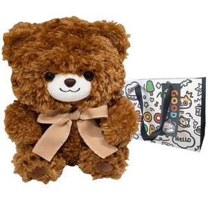 Очаровательный плюшевый мишка с румянцем и бабочкой, 30см/40см высотой Princess lovers, коричневый/мультиколор