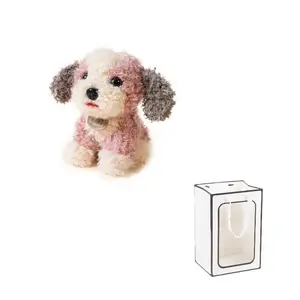 Милый мягкий очаровательный плюшевый щенок с завитыми ушками, высота 23 см BALITU, розовый