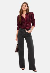 Блуза Lipsy REGULAR FIT, Burgundy Velvet Dogtooth/Bordeaux