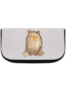 Косметичка Mr & Mrs Panda Bär sitzend ohne Spruch, пастельно-серый