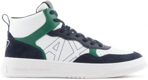 Мужские кроссовки Armani Exchange Seattle Hi-top с логотипом, синий/зеленый/темно-синий