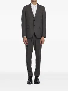 Однобортный костюм Lardini, коричневый