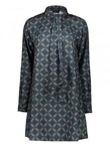 Мини-платье с геометрическим узором Fabiana Filippi, синий