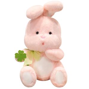 Креативная плюшевая кукла с ленточным кроликом, высота 30см/45см/60см MERCONSER, розовый