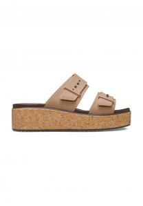Сандалии BROOKLYN CORK BUCKLE Crocs, коричневый