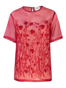 Топ с цветочной вышивкой P.A.R.O.S.H., красный