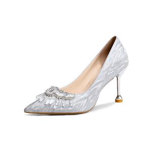 Туфли женские на высоком каблуке Crelinkxlat, серебряный
