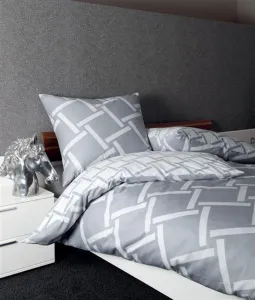 Постельное белье Janine JD 8480 08 серебристый Мако сатин 200 см x 200 см Original Janine