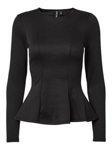 Рубашка PIECES PCLUCCI PEPLUM, черный