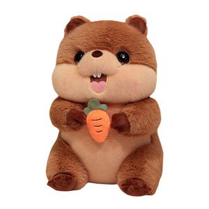 Плюшевая игрушка сурок 25см/40см высота MLING, коричневый