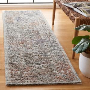 Ковер-дорожка SAFAVIEH, 69 x 244 см, Marquee Collection, Rust & Grey, современный дизайн, ручной работы, идеально подходит для помещений с высокой проходимостью в гостиной, спальне, столовой (MRQ120P-28)