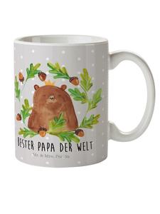 Детская кружка Медвежий король с надписью в пастельно-серых тонах Mr. & Mrs. Panda