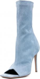 Kapxumo Женские замшевые ботильоны на щиколотку с открытым квадратным носком, боковой молнией и каблуком-стилето, модные ботинки для платьев, цвет верблюжий/синий/черный