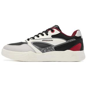 QIAODAN Низкие, износостойкие, противоскользящие кроссовки для скейтбординга, мужские, черные, бежевые, красные