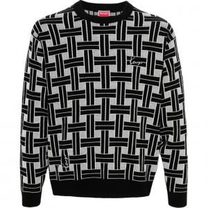 Джемпер с жаккардовым узором KENZO, черный