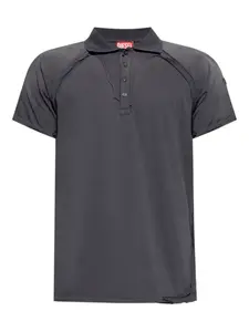 Футболка с вышивкой и эффектом потертости DIESEL, серый