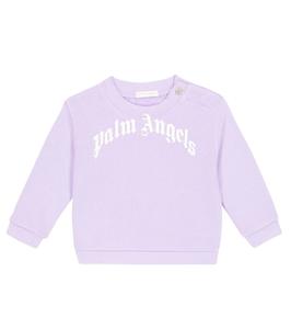 Толстовка с логотипом baby Palm Angels Kids, фиолетовый