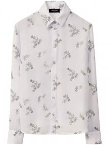 Fabiana Filippi рубашка с цветочным принтом, белый
