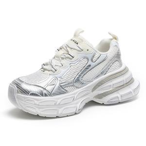 Низкие массивные кроссовки женские O.L, Silver