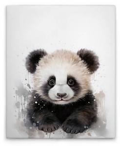 Картина на холсте A.S. Création Baby Panda цвет weissschwarzgrau