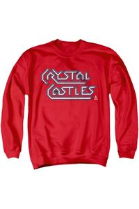 Толстовка Atari Crystal Castles Logo для взрослых с круглым вырезом Gildan, красный