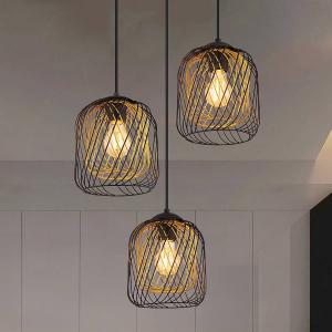 Подвесной светильник Globo Lighting Dichti Typ B, железо - 3-х ламповое - черное