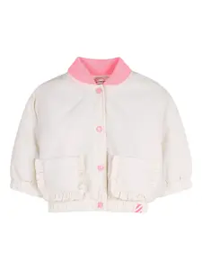Бомбер с оборками Billieblush, бежевый