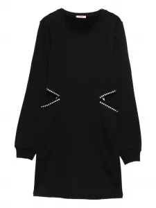 Платье с вырезами и декором Liu Jo Kids, черный