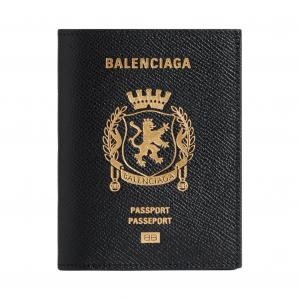 Balenciaga Кожаный кошелек для мужчин Black
