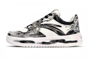 ANTA Расслабленные нескользящие амортизирующие износостойкие низкие скейтборд кроссовки men's белый черный