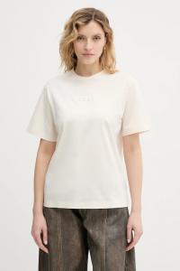 Хлопковая футболка eharpa3 BOSS, бежевый