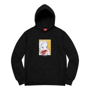 Толстовка nose bleed hooded sweatshirt 'black' Supreme, черный