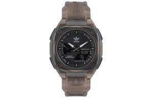 Adidas Originals Часы Street Series Wrist Watch Quartz Movement Resin Strap Black Dial Men's Watch, Black Dial