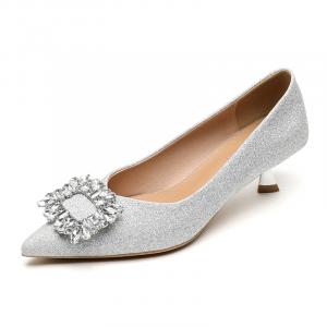 City camel Серебряные туфли на шпильке для женщин, цвет Silver