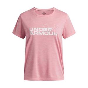 Футболка с коротким рукавом Girls 7-18 tech twist wordmark logo Under Armour, Bittersweet Pink