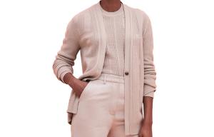 Кардиган женский Hermes, серый / бежевый