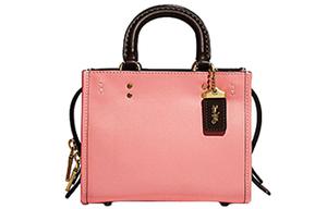 Rogue Кожаная Сумка Trumpets Женская Цвет Вишневого Цветения COACH