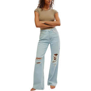 Джинсы Free People Tinsley Baggy High-Rise Skinny, цвет Ripper