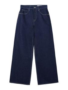 Джинсы с широкими штанинами Bershka, Blue denim