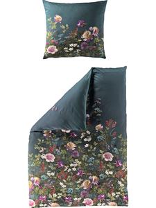 Постельное белье из сатина Мако в цвете Океан Bierbaum, 155 x 220 + 80 x 80 см