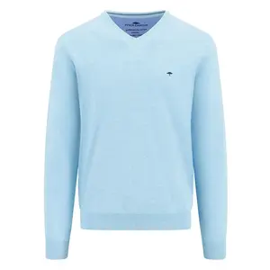 Свитер Fynch Hatton Superfine v neck, синий