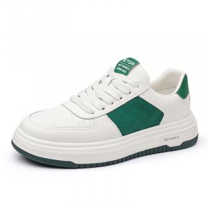 Кеды мужские, обувь для скейтбординга низкая белый/зеленый Devanro