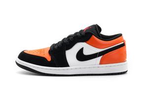 Jordan Баскетбольные кроссовки Air 1 Low Top Vintage Unisex Black White Orange