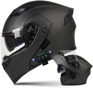 Шлем мотоциклетный Uueybsg Bluetooth Modular, черный