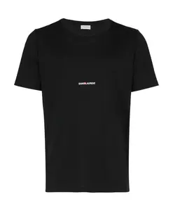 Черная футболка с логотипом. Saint Laurent, черный
